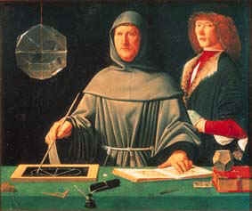 luca-pacioli Ritratto di Luca Pacioli (1495), attribuito a
Jacopo de’ Barbari. - Museo di Capodimonte